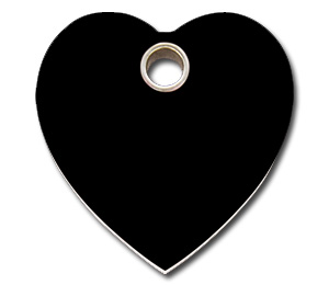 Large Plastic Dog Tag - Heart