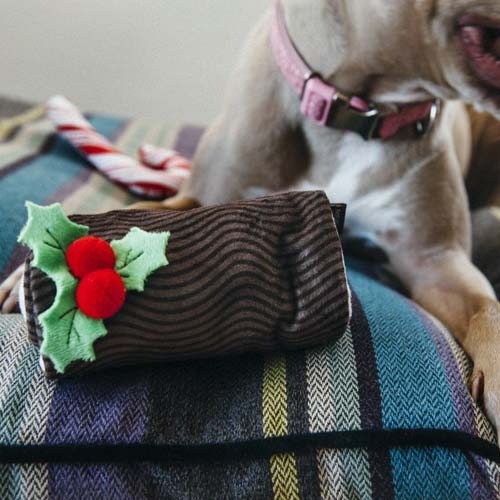 Holiday Yule Log Dog Toy