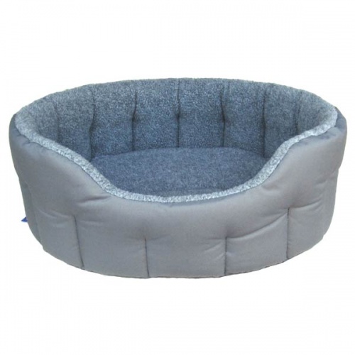 P&L Hardwearing Oval Fleece Lined Dog Bed UK Made D for Dog