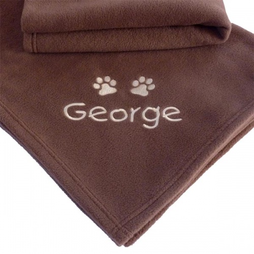 Paw Embroidered Dog Blanket