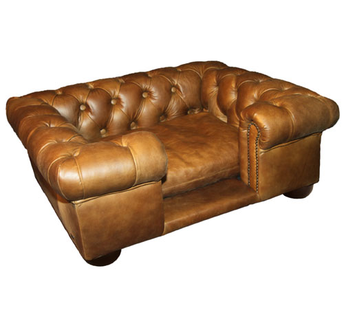 Balmoral Natural Real Leather Dog Sofa