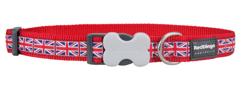 Red Dingo Dog Collar Union Jack