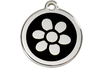 Large Dog ID Tag - Flower