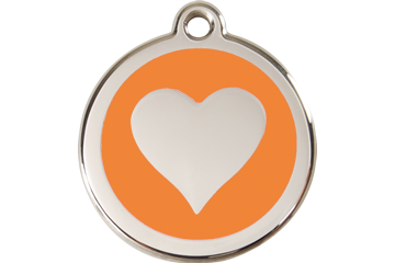 orange dog tag