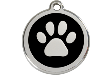 Large Dog ID Tag - Paw Print