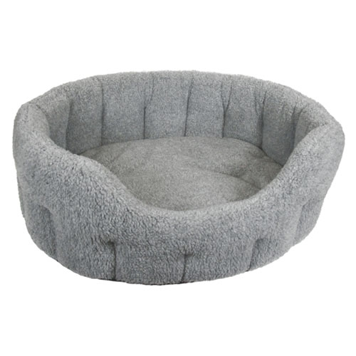 P&L Oval Softee Sherpa Fleece Dog Bed