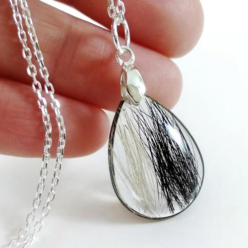 Pet Fur or Ashes Memorial Necklace