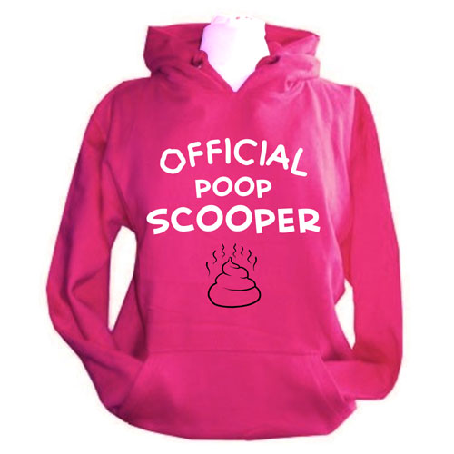 Funny "Official Poop Scooper" Slogan Hoodie