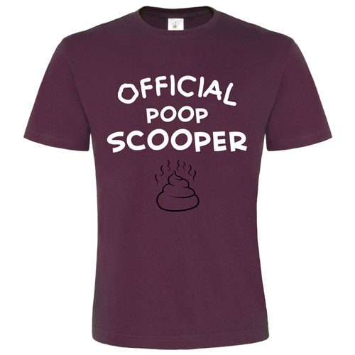 Unisex Slogan T-Shirt - Official Poop Scooper