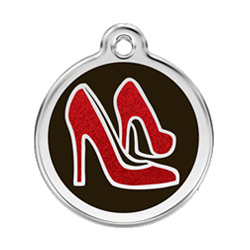 Glitter Red Shoes Dog ID Tag - Small