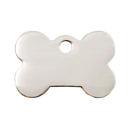 Plain Stainless Steel Dog Tag - Small Bone