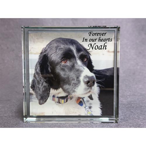 Personalised Glass Photo Block