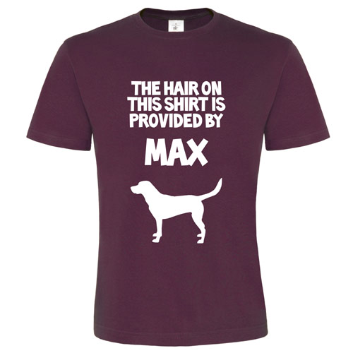 Unisex Personalised T-Shirt - Dog Hair Provided By