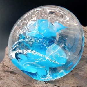 Ashes Glass Pawprint Pet Memorial