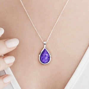 Aura-Star Ashes Necklace - Teardrop Pendant