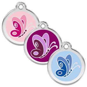 Medium Dog ID Tag - Butterfly