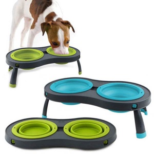 Popware Collapsible Dog Bowls - Double