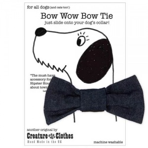 Denim Dog Bow Tie