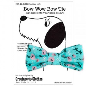 Dog Bow Tie - Flamingo