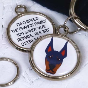 Dog Breed Pet Tag - Dobermann