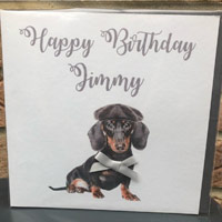 Personalised Dog Lover Cards - Flap Cap & Bow