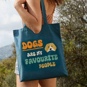 Dog Lover Shoulder Tote Bag