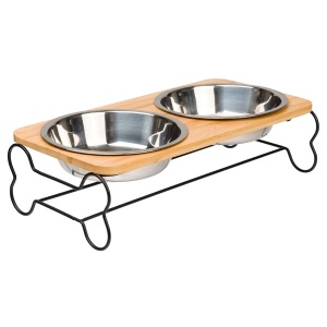 angled cat food bowls Elevated Tilted Ceramic Food Bowl Seafoam main image 1