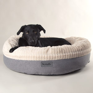 Ellen Light Grey Donut Dog Bed