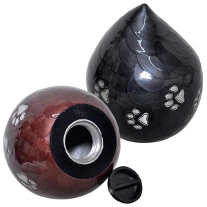 Enamel Teardrop Dog Urns