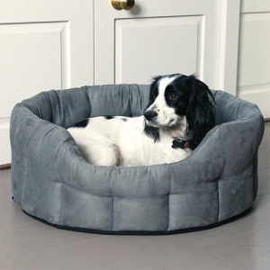 P&L Oval Softee Faux Suede Dog Bed