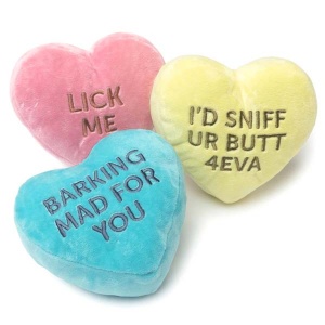 FuzzYard Candy Hearts Dog Toys