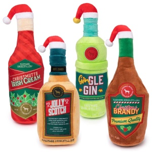 Christmas Rum or Gin Dog Toy