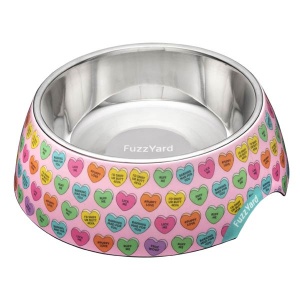 FuzzYard Dog Bowl - Candy Hearts