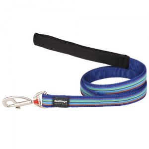 Red Dingo Dog Lead Horizontal Stripe