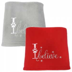 'I believe' Christmas Dog Blanket