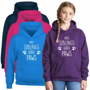 Kids Hoodie - Siblings Have Paws