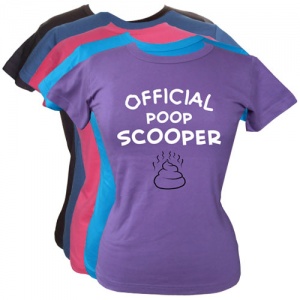 Women's Slogan T-Shirt - Official Poop Scooper