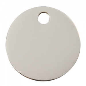 Plain Stainless Steel Dog Tag - Large Circle