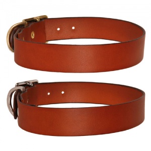 Tan Leather Dog Collar