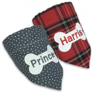 Luxury Personalised Dog Bandana - Bone