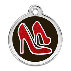 Glitter Red Shoes Dog ID Tag - Medium