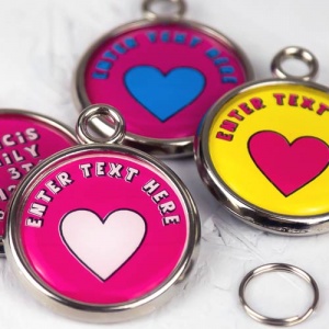 Pawesome Pet Tag - Heart & Text
