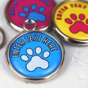 Pawesome Pet Tag - Paw & Text