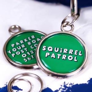 Printed Pet Tag - Squirrel Patrol