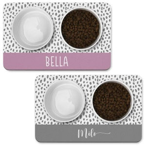 Personalised Dog Bowl Mat - Confetti