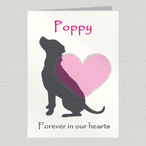 Personalised Dog Memorial Sympathy Card