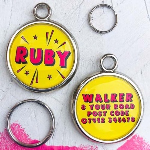 Superhero Personalised Pet Tag