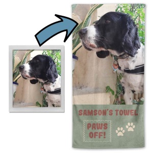 Personalised Photo Dog Towels