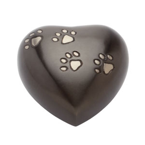Keepsake Urn Hertford Black Pewter Heart