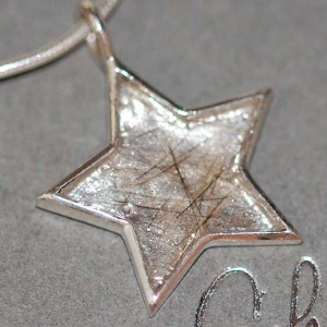 Pet Fur & Ashes Silver Star Necklace